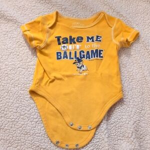 MLB Yellow Bodysuit Vibrant Baseball Design